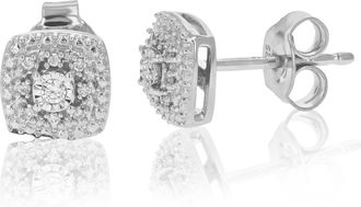 Vir Jewels 1/10 cttw Lab Grown Diamond Composite Earrings in Sterling Silver With Push Backs For Women