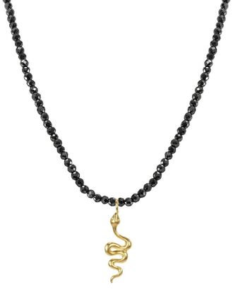 Liv Oliver 18K 26.75 Ct. Tw. Onyx Necklace