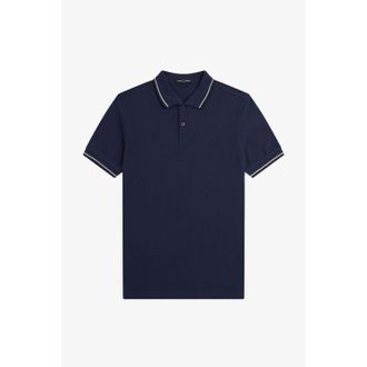 Fred Perry Heren Twin Tip Poloshirt (Donkerblauw)