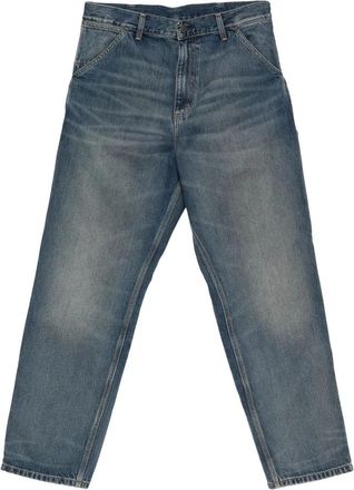 Carhartt Work in Progress Single Knee Pant - Heren - Slim Fit Jeans - Blauw - L - Katoen - Jeans