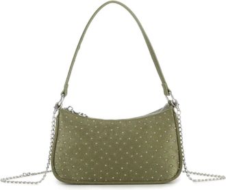 Generic Studded Red Shoulder Bag with Chain Strap, Small Hobo Fashion Crossbody Handbag for Women (Olive)