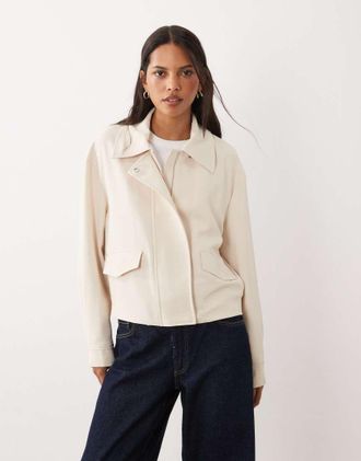 Mango giacca harrington sartoriale color ecru-Neutro