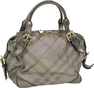 Burberry Tweedehands leren schoudertassen - Dames - Vintage Handtas - Grijs - ONE Size - Leer - Vintage
