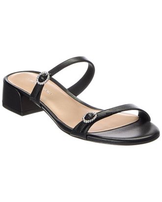 Stuart Weitzman Ginger Xtal Block 35 Leather Sandal