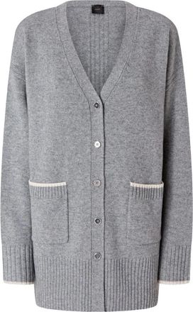 Pinko Tasmania Cardigan - Dames - Lange truien - Grijs - M - Wol - Truien & Vesten