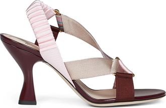 Fendi Colibri 85mm Slingback - Dames - Sandalen met hakken - Bruin - 41 EU - Leer - Schoenen
