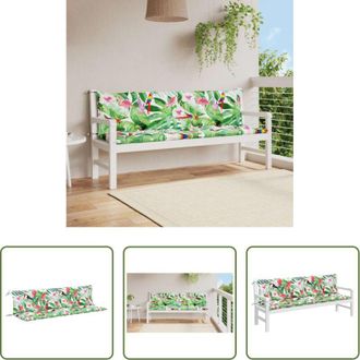 vidaXL vidaXL Cuscino da seduta - Cuscini Panca da Giardino 2pz Multicolore 200x50x7cm in Tessuto