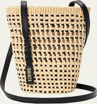 Loewe x Paulas Ibiza Braid Woven Palm Leaf Crossbody Bag