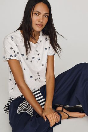 Maeve Caitlin Embroidered Boxy Tee by Maeve