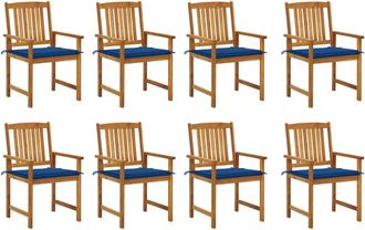 vidaXL Vidaxl Sillas De Jard&iacute;n Con Cojines 8 Uds Madera Maciza De Acacia