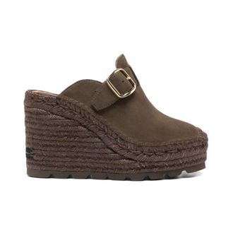 Stella McCartney Stella McCartney, Wedges, female, Brown, Size: 10 US Gaia Suede Clogs