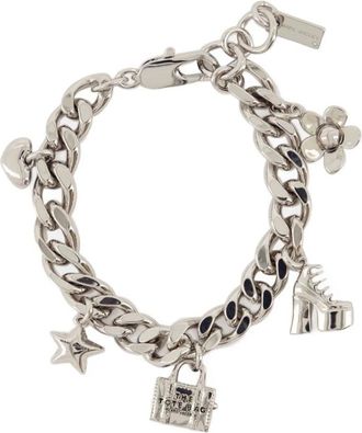 Marc Jacobs Bracelets, female, Gray, Size: ONE SIZE Mini Icon Charm Bracelet
