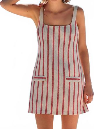 Amanda Uprichard Indy Mini Dress In Red Stripe