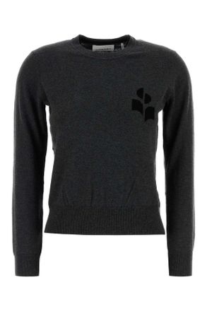 Isabel Marant Charcoal Cotton Blend Lanta Sweater
