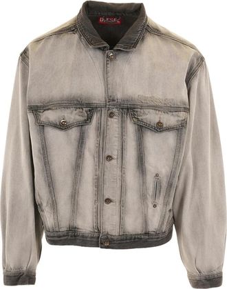 Diesel D-Denver-Fsi Trucker Jacket - Heren - Spijkerjassen - Zwart - XL - Katoen - Jassen