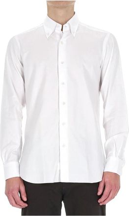 Barba Culto Oxford Button-Down Overhemd - Heren - Zakelijke Overhemden - Wit - 3XL - Katoen - Overhemden