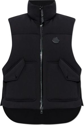 Moncler 4 Edward Enninful - Dames - Bodywarmers - Zwart - M - Satijn - Jassen