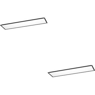 Loops 2 PACK Sleek Black Ceiling Light for Indoor Space - Semi Flush Design