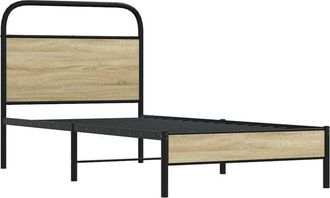 vidaXL Estructura de cama sin colchón 80x200 cm madera roble Sonoma Vidaxl