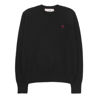 Ami Small Heart Logo Wool Knit Black BFHKS001-001-001