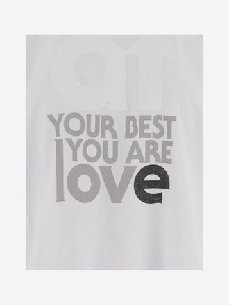 sacai Printed Cotton T-shirt - White