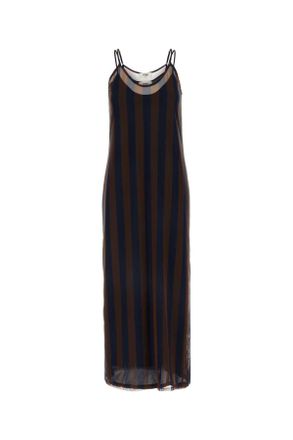Fendi Womens Printed Stretch Tulle Dress - Dark Blue Nylon - Size EU 34 (Womens)
