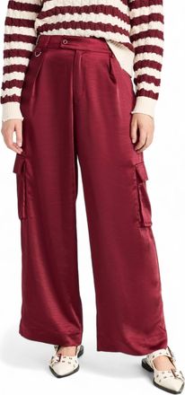 LnA Lou Silky Cargo Pant In Lambrusco