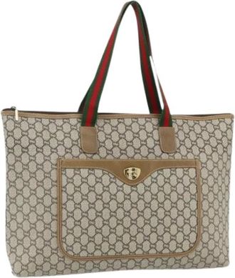 Gucci Pre-owned Tote Bags, female, Beige, Size: ONE SIZE Pre-owned Plastic Tote Bag