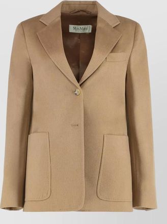 Max Mara tailored blazer lightweight baby camel fabric