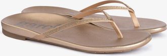 Pedro Garcia Thong sandal in metallic leather and crystals | Brinlee | Centenario | PEDRO GARCIA