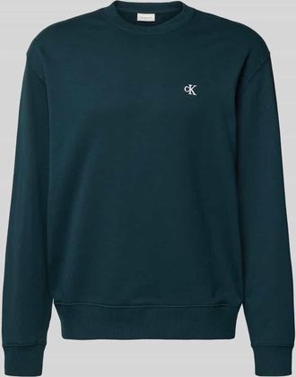 Calvin Klein Jeans Sweatshirt aus reiner Baumwolle in Marine, Gr&ouml;&szlig;e XL
