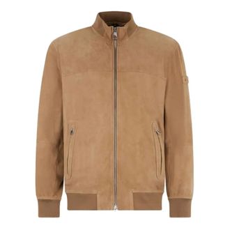 Peuterey Leather Jackets, male, Beige, Size: XL Leather Jacket