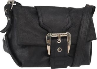 Celine Pre-owned Cross Body Bags, female, Black, Size: ONE SIZE Pre-owned Vintage Leather Cross Body Bag