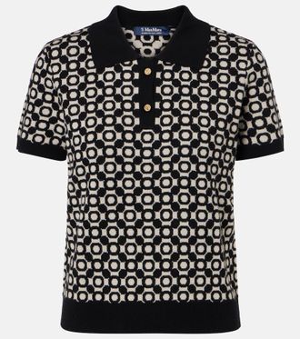 Max Mara Medera wool jacquard polo sweater