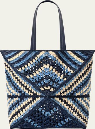 Loewe x Paulas Ibiza Mens Puzzle Fold XL Raffia Tote Bag