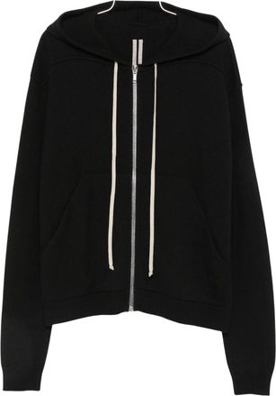 Rick Owens Relaxed-Fit Drawstring Zip-Up Hoodie
