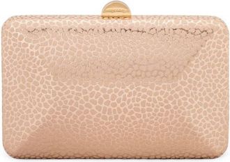 Olga Berg Frankie Embossed Clutch in Blush at Nordstrom
