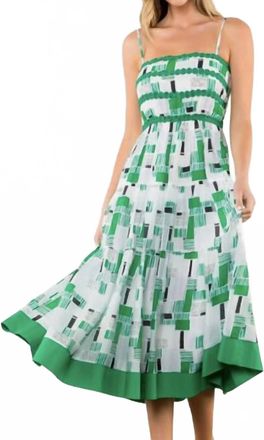THML Clothing Campbell Midi Dress In Green
