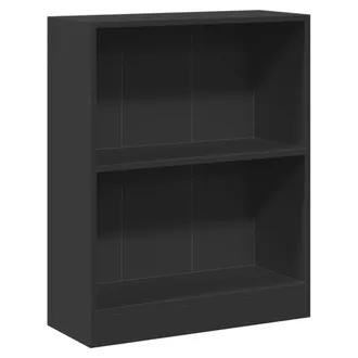 vidaXL Libreria Nera 60x24x76 Cm In Legno Multistrato - Vidaxl