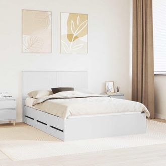 vidaXL Estructura De Cama Con Caj&oacute;n 140 X 190 Cm Madera Ingenieril Vidaxl