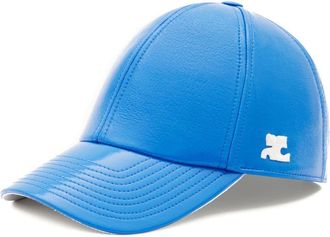 Courrèges logo patch cap - unisex - Cotton/Polyurethane/Elastane - S - Blue