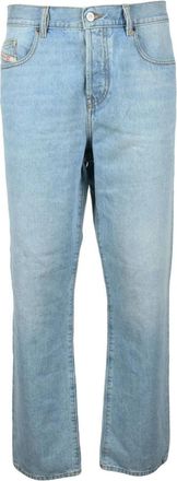 Diesel Straight Jeans - Heren - Regular Fit Jeans - Blauw - W31 - Katoen - Jeans