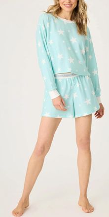 PJ Salvage Boyfriend Boxer Set In Light Mint