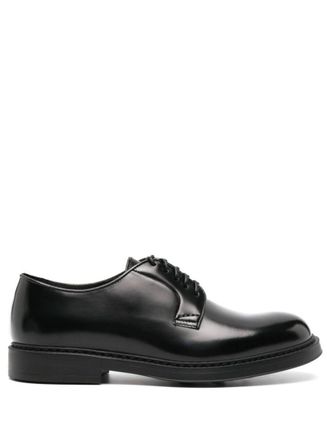 Doucal's Black Leather Lace-up Shoes