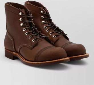 Red Wing Shoes leather iron ranger lace-up ankle boots