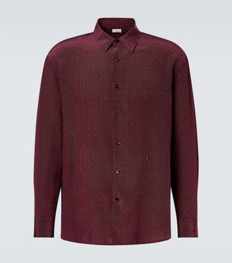 Saint Laurent Cassandre silk cr&ecirc;pe de chine shirt