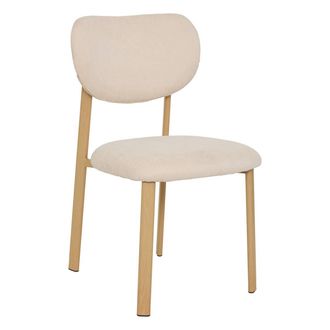 Atmosphera Lote De 2 Sillas Decia De Tela Beige Con Patas Imitaci&oacute;n De Haya - Atmosphera Cr&eacute;ateur DInt&eacute;rieur