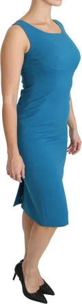 Dolce & Gabbana Womens Blue Virgin Wool Casual Dress