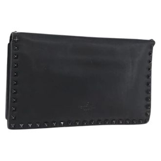 Valentino Pre-owned Vintage Clutch Bag - Dames - Pre-owned - Zwart - Maat: ONE Size Leer