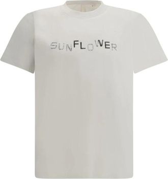 Sunflower Logo T-shirt met Monogram Design - Heren - T-shirts - Grijs - XL - Katoen - Tops